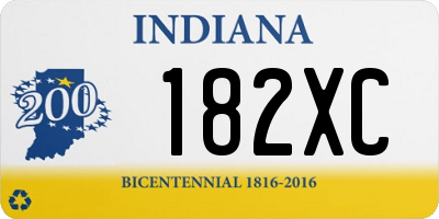 IN license plate 182XC