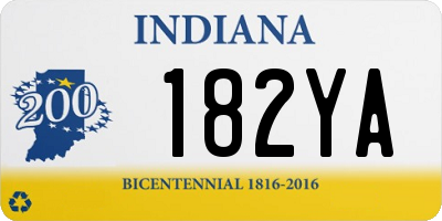 IN license plate 182YA