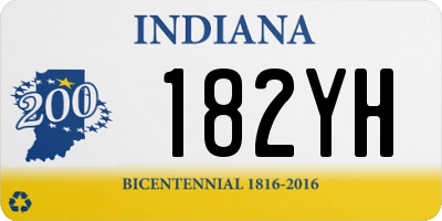 IN license plate 182YH