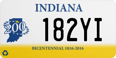 IN license plate 182YI