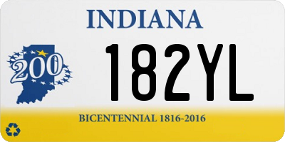 IN license plate 182YL