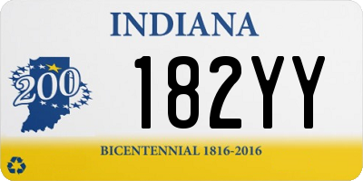 IN license plate 182YY