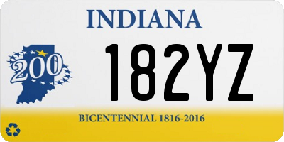 IN license plate 182YZ