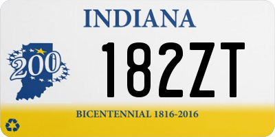 IN license plate 182ZT