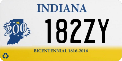 IN license plate 182ZY