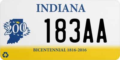 IN license plate 183AA