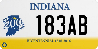 IN license plate 183AB