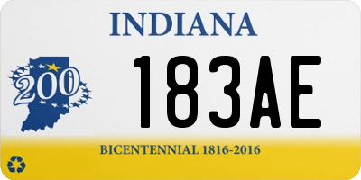 IN license plate 183AE