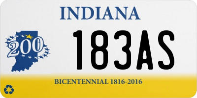 IN license plate 183AS