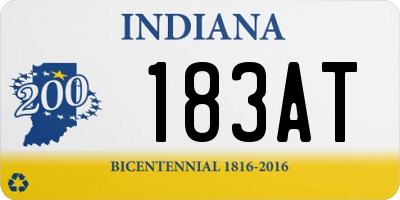 IN license plate 183AT