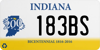 IN license plate 183BS