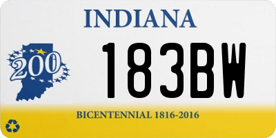 IN license plate 183BW