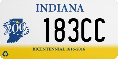 IN license plate 183CC