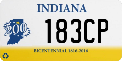 IN license plate 183CP