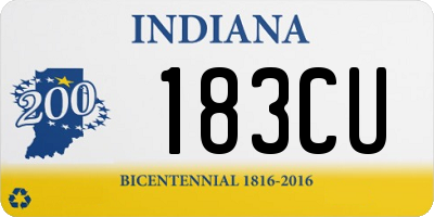 IN license plate 183CU