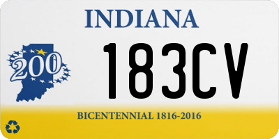 IN license plate 183CV