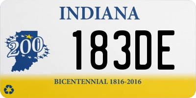 IN license plate 183DE