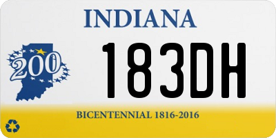 IN license plate 183DH