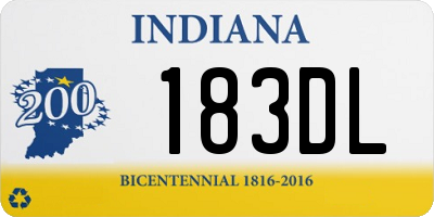 IN license plate 183DL