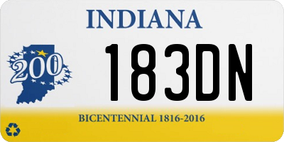 IN license plate 183DN