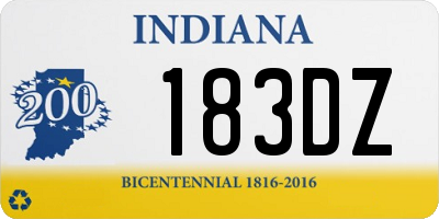 IN license plate 183DZ