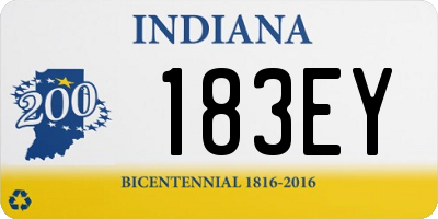 IN license plate 183EY