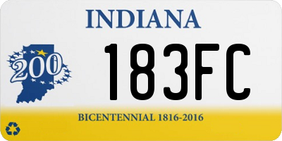 IN license plate 183FC