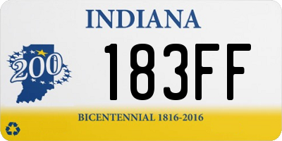 IN license plate 183FF