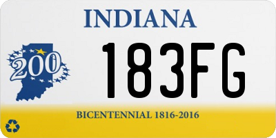 IN license plate 183FG