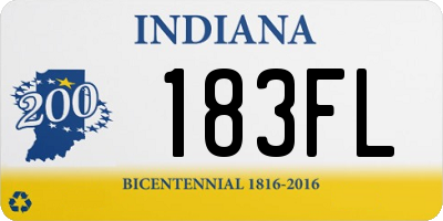 IN license plate 183FL