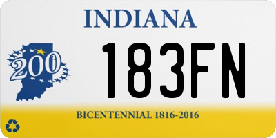 IN license plate 183FN