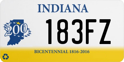 IN license plate 183FZ