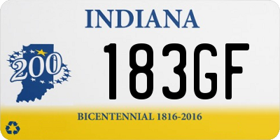 IN license plate 183GF