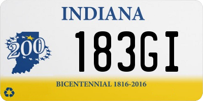 IN license plate 183GI