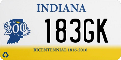 IN license plate 183GK