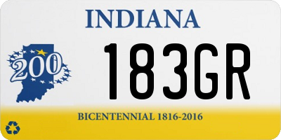 IN license plate 183GR