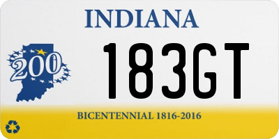 IN license plate 183GT