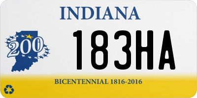 IN license plate 183HA