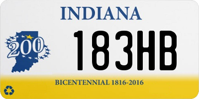 IN license plate 183HB