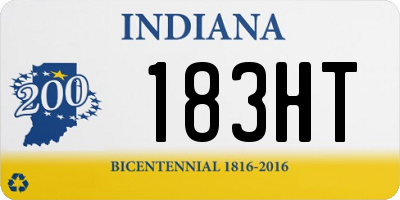IN license plate 183HT