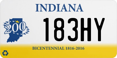 IN license plate 183HY