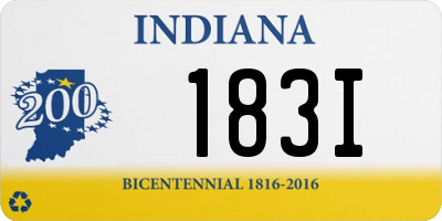 IN license plate 183I