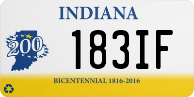 IN license plate 183IF