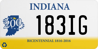 IN license plate 183IG