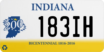 IN license plate 183IH