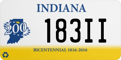 IN license plate 183II