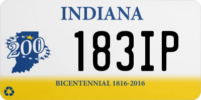 IN license plate 183IP