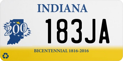 IN license plate 183JA