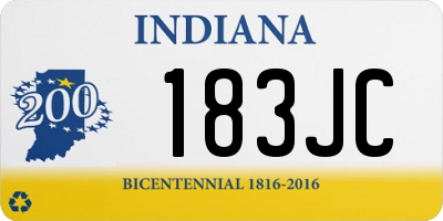 IN license plate 183JC