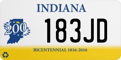 IN license plate 183JD